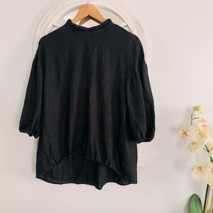 🌸ZARA High low linen Flowy Top